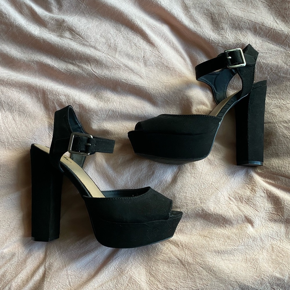 Black Ankle Strap heels
